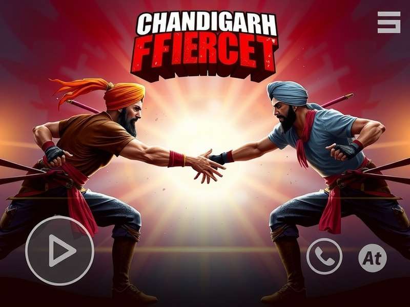 Chandigarh Fierce Fight Desi Culture - Punjabi Characters in Traditional Attire Fighting