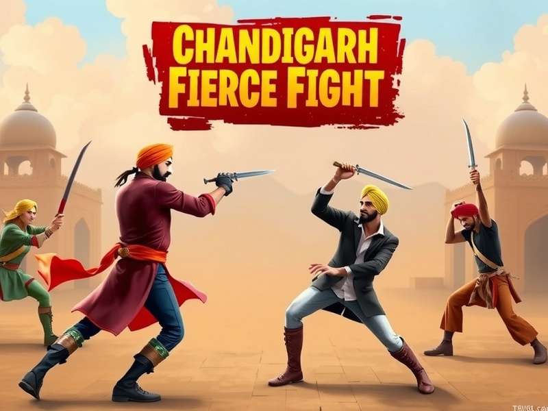 Chandigarh Fierce Fight Game Cover - Desi Action Fighting with Punjabi Warriors